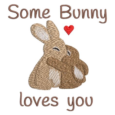 some bunny loves you threaded scribbles