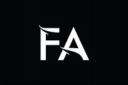 FA Monogram Logo Design By Vectorseller | TheHungryJPEG