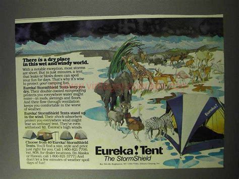 1986 Eureka Stormshield Tents Ad A Dry Place Bx0468