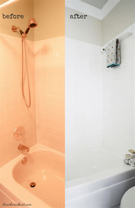 Painting floor tiles before and after prestonewsinfo 589 best stenciled painted bathrooms images i. Can you Paint Tile? How we Brightened our Bathtub on a ...
