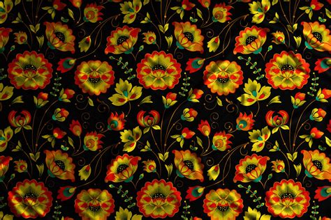 Floral Slavic Seamless Patterns 1 By Snowstorms Box