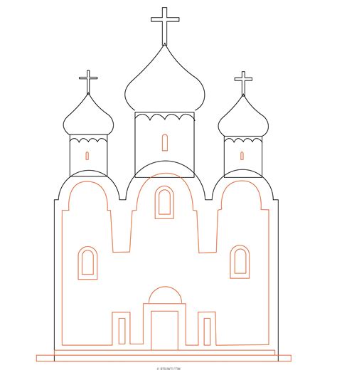 Как нарисовать церковь поэтапно 🖌 Рисунки карандашом поэтапно