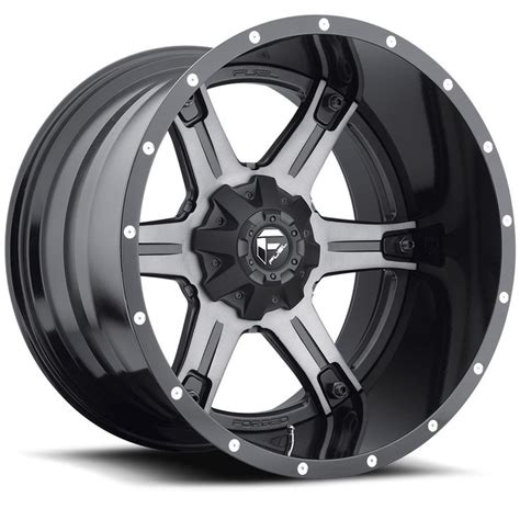 D257 Driller Black And Machined Dark Tint Clear Fuel Off Road Wheels