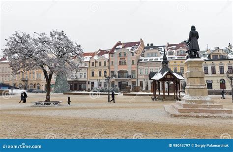 Christmas Market Square In Rzeszow Poland Editorial Photography