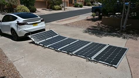Tesla Mobile Solar Ev Charger With Eg4 Inverter And Battery Youtube