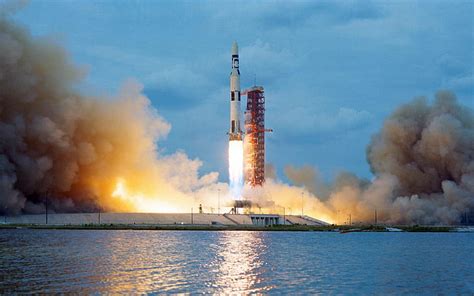 Hd Wallpaper Saturn V Rocket Launch Pads Nasa Apollo Scanned Image