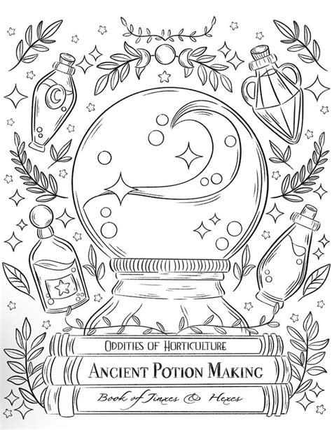 Witch Coloring Pages Crystal Coloring Page Witch Coloring Book Witch
