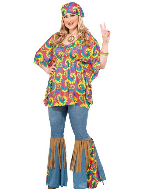 Hippie Chick Plus Adult Costume