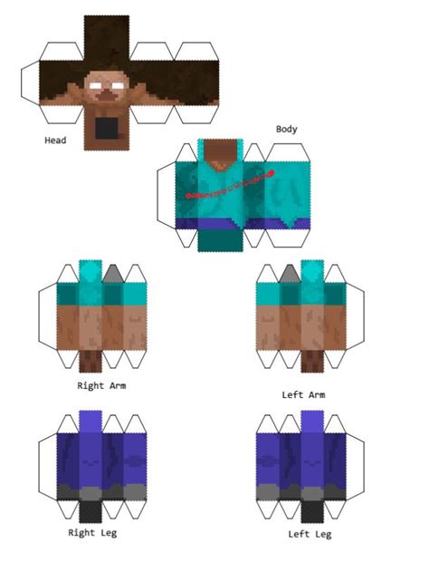 Papercraft Sliced Herobrine Not A Skin Minecraft Costumes