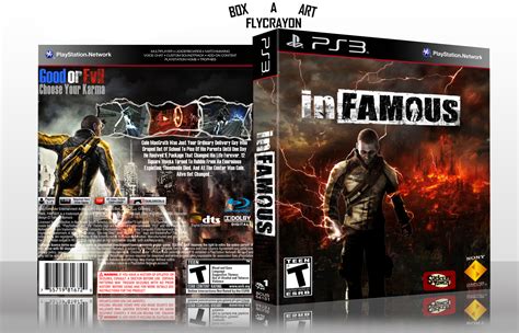 Infamous Playstation 3 Box Art Cover By Flycrayon