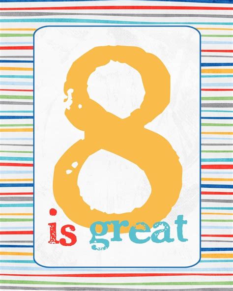 Great To Be 8 Free Printable