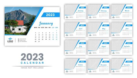 Calendario Escritorio 2023 Vector Premium