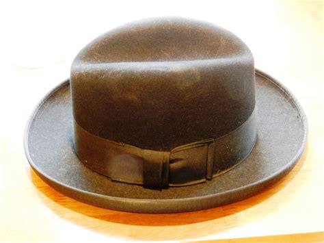 Vintage Black Stetson Fedora With Curled Brim Size 7 03538 Etsy