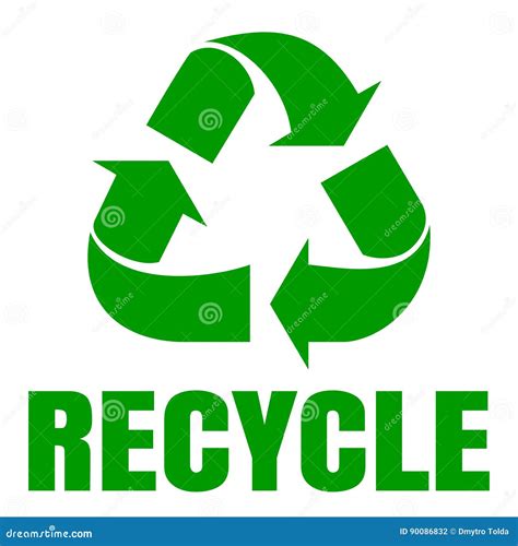 Recicle El Verde Muestra Del Reciclaje Reciclaje De Residuos