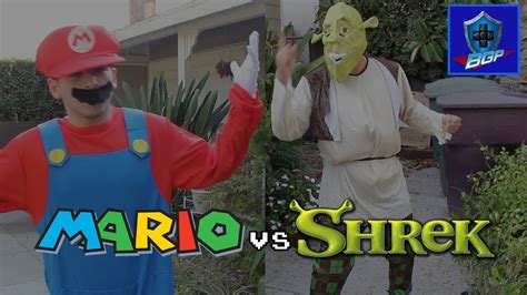 Mario Vs Shrek Nintendo Vs Dreamworks Parody Battle Geek Plus