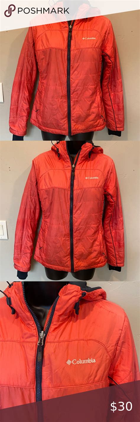 Columbia Sportswear Company Womens Coral Full Zip Puffer Jacket Size