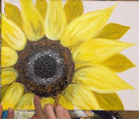 Sunflower Painting Tutorial Easy Sunflower