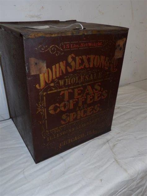 sold price john sexton and co teas coffee s and spices tin april 2 0121 9 00 am edt