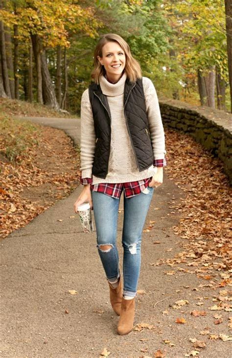 48 Cute Flannel Outfits For Women A Flannel Shirt This Fall Preppy