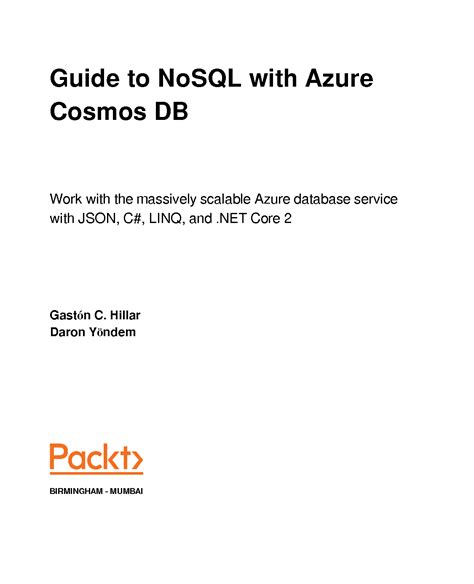 Solution Guide To Nosql With Azure Cosmos Db Studypool