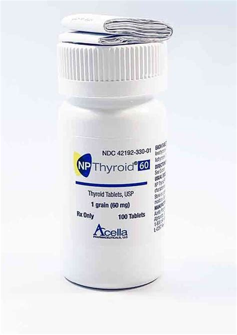 Np Thyroid 1 Grain 60mg Desiccated Thyroid Replacement Dr Adrian Md