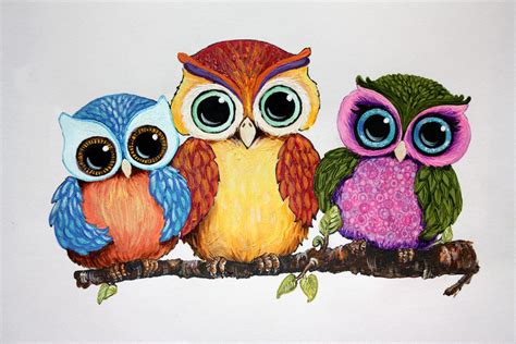 Pretty Owls Painting Art Great Artists