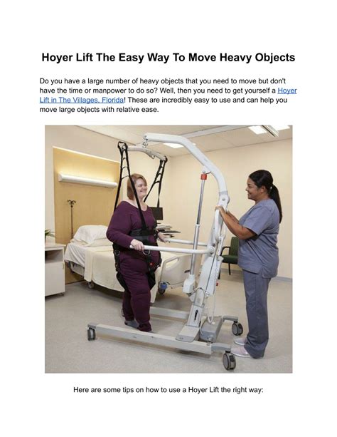 Ppt Hoyer Lift The Easy Way To Move Heavy Objects Powerpoint