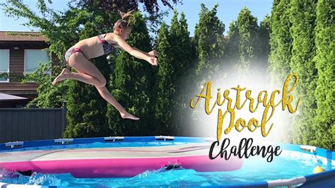Gymnastics Airtrack Pool Challenge Carissa Sgg Youtube