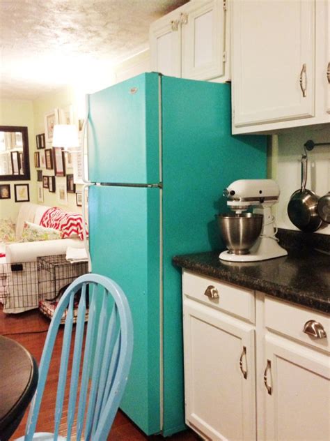 Diy Painted Refrigerator Paint Refrigerator Refrigerator Makeover