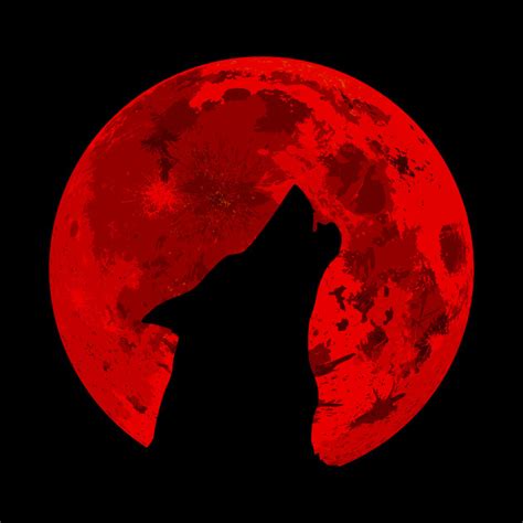 Blood Red Wolf Moon