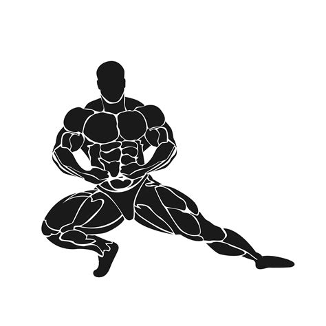 Bodybuilding Icon Muscles Vector Illustrator Graphics ~ Creative Market