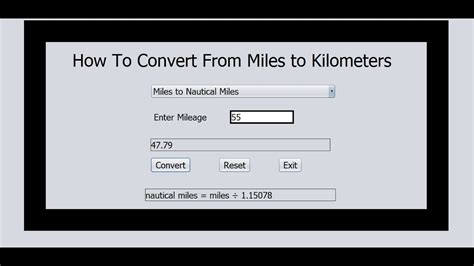 How To Convert From Miles To Kilometers In Java Netbean Youtube