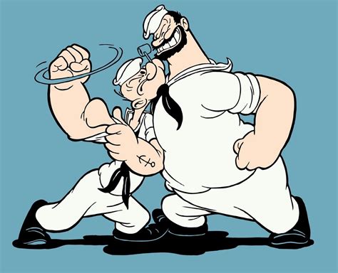 Popeye And Bluto Classic Cartoon Characters Vintage Cartoon Popeye The Sailor Man