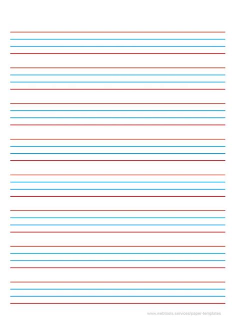 Webtools Four Lines English Alphabet Writing Paper Template English