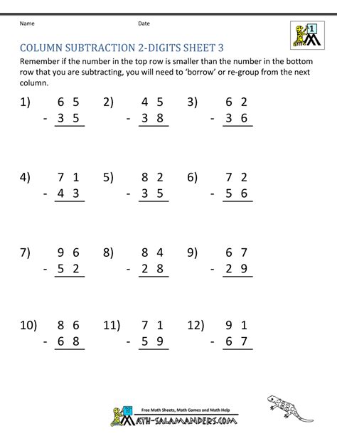 Adding And Subtracting And Digit Numbers Worksheets Two Digit 12383