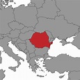 Rumania en el mapa mundial. ilustración vectorial 16773961 Vector en ...