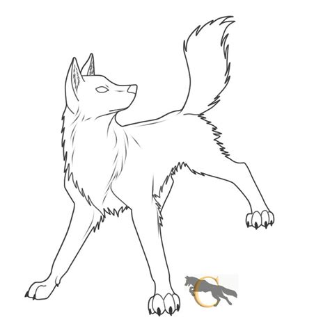 Free Wolf Lineart By Flareandicicle On Deviantart Anime Wolf Drawing