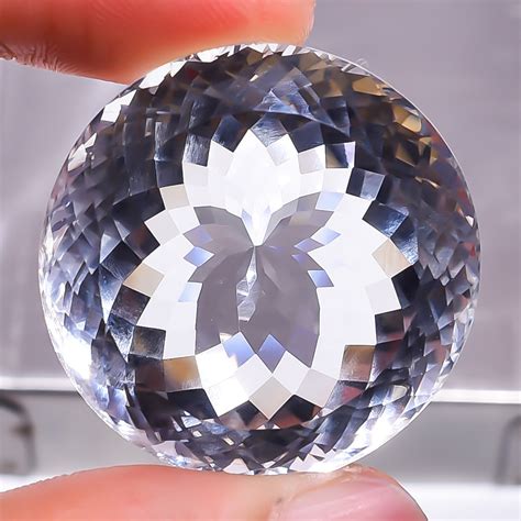 12525 Ct 100 Natural Crystal Round Faceted Loose Gemstone Etsy