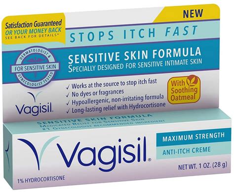 Vagisil Maximum Strength Anti Itch Creme Sensitive Skin Formula Oz