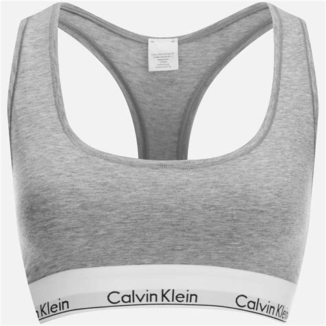Calvin Klein Modern Cotton Bralette In Gray Lyst