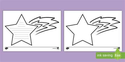 Shooting Star Writing Template Teacher Made Twinkl