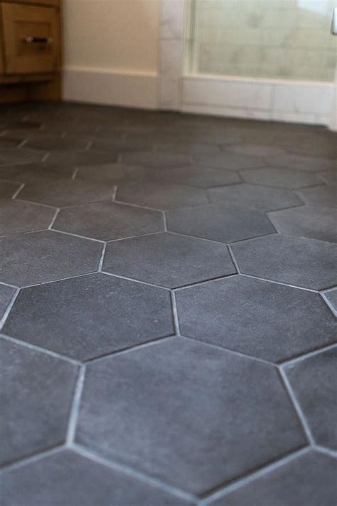 Floor Tiles Are 8” Matte Black Hex Floor Tiles Are 8” Matte Black Hex
