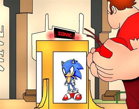 Sonic Artwork Sonic In Game Central Station Wreck It Ralph Disney