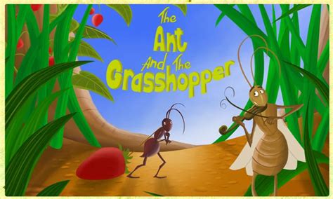 The Kids Stories The Ant And The Grasshopper