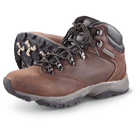 Womens Hi Tec Altitude Waterproof Glide Hiking Boots Brown