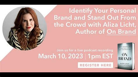 Identify Your Personal Brand With Aliza Licht Youtube