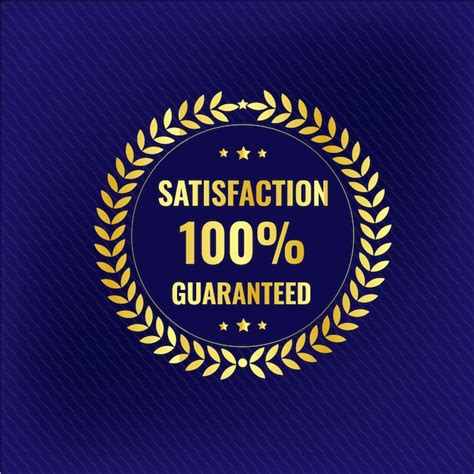 Premium Vector 100 Satisfaction Guaranteed Gold Silver Badge