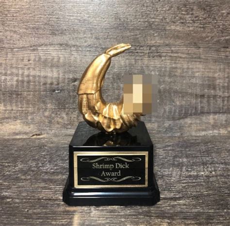 Funny Shrimp Dick Trophy Ball Buster Award Loser Sacko Trophy Ffl Last Place Penis Trophy Youre