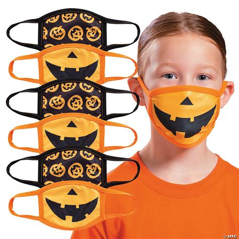 Childs Halloween Washable Face Masks 6 Pc Discontinued