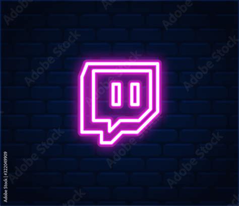twitch vector logo. twitch vector icon.twitch logo neon Stock Vector ...